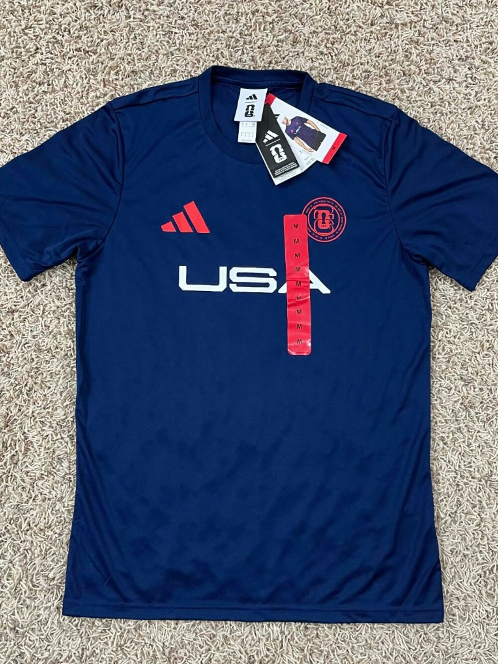 Adidas FIFA World Cup 2026™ USA Jersey T-Shirt Navy, Men’s Size Medium (New)